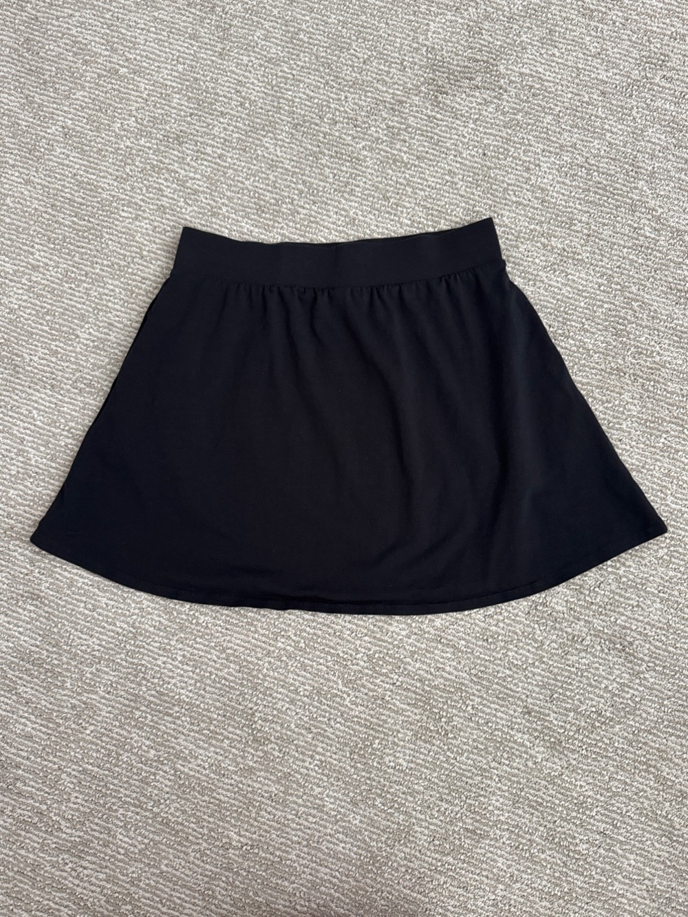Pact A-Line Mini Skirt Black Pockets Flowy Organic Cotton Medium